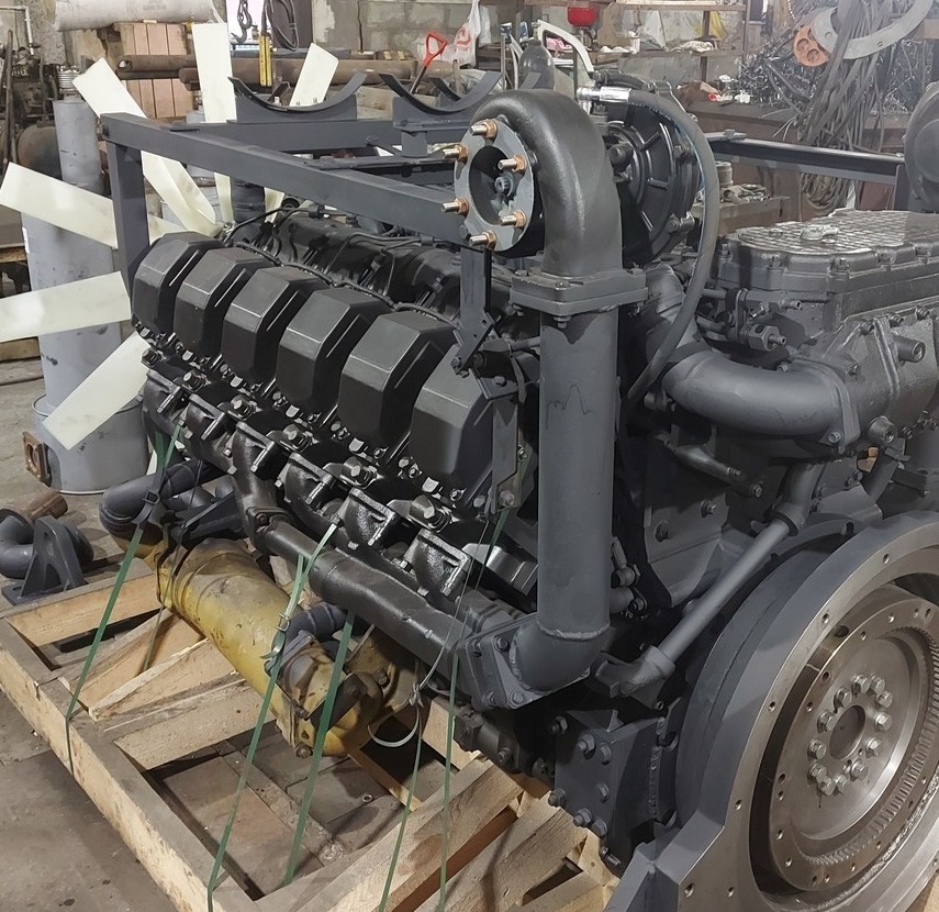 Замена переоснащение переоборудование установка отечественного двигателя на погрузчик Caterpillar 992В