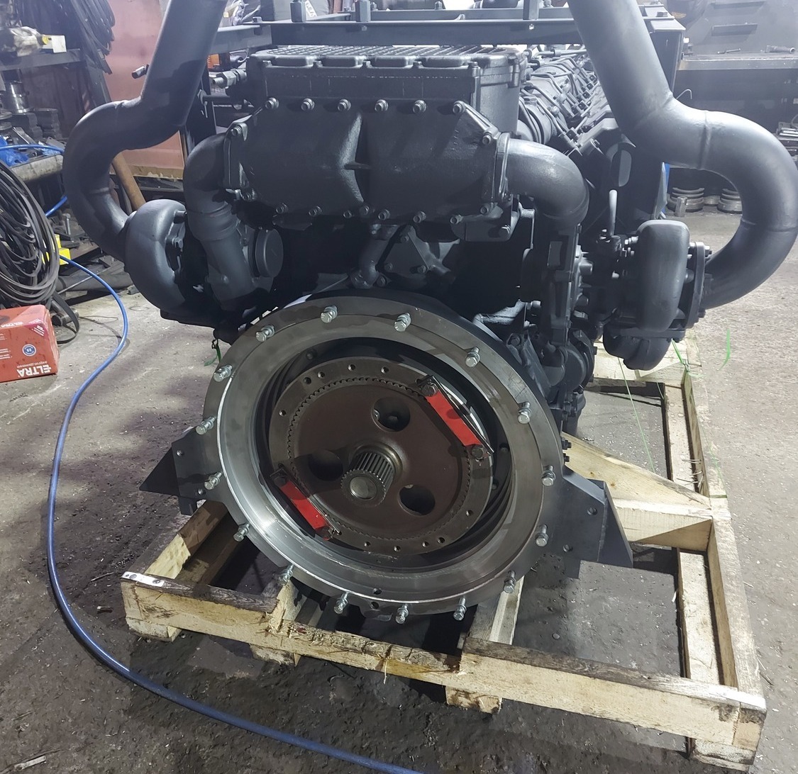 Замена переоснащение переоборудование установка отечественного двигателя на погрузчик Caterpillar 992В