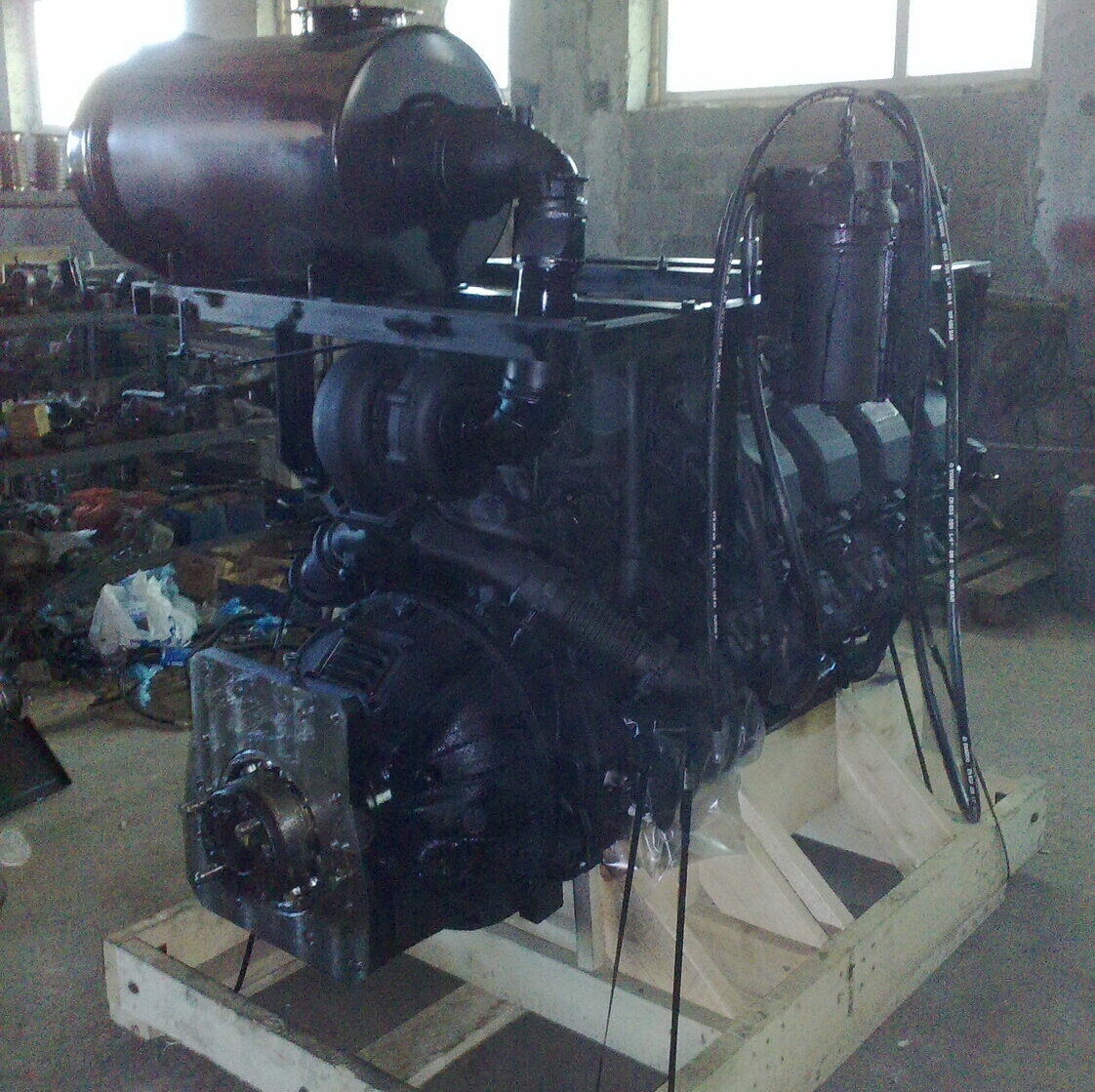 Замена переоснащение переоборудование бульдозера Komatsu D155А с ТМЗ 8481