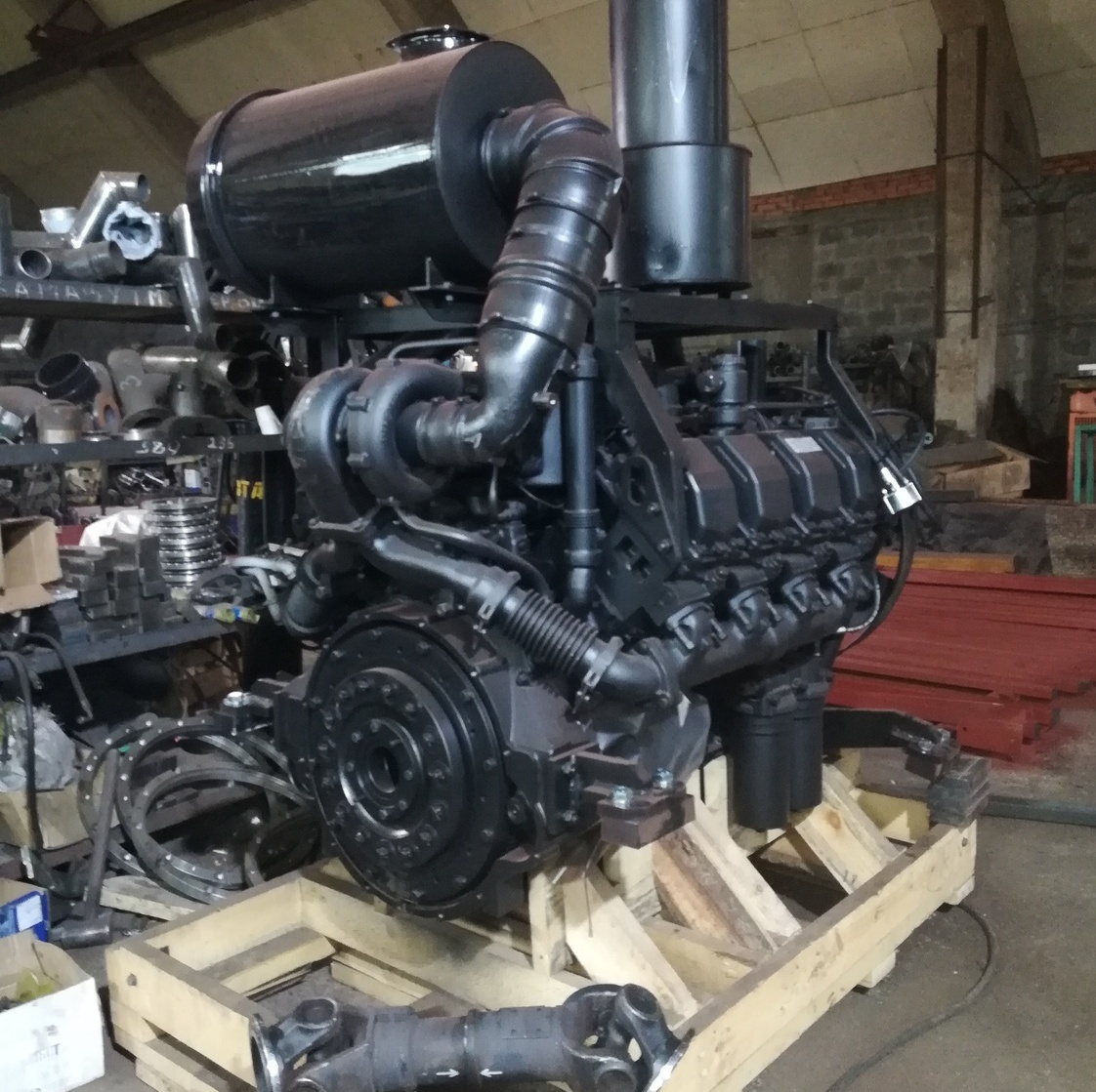 Замена переоснащение переоборудование бульдозера Komatsu D155А-5 с ТМЗ 8481