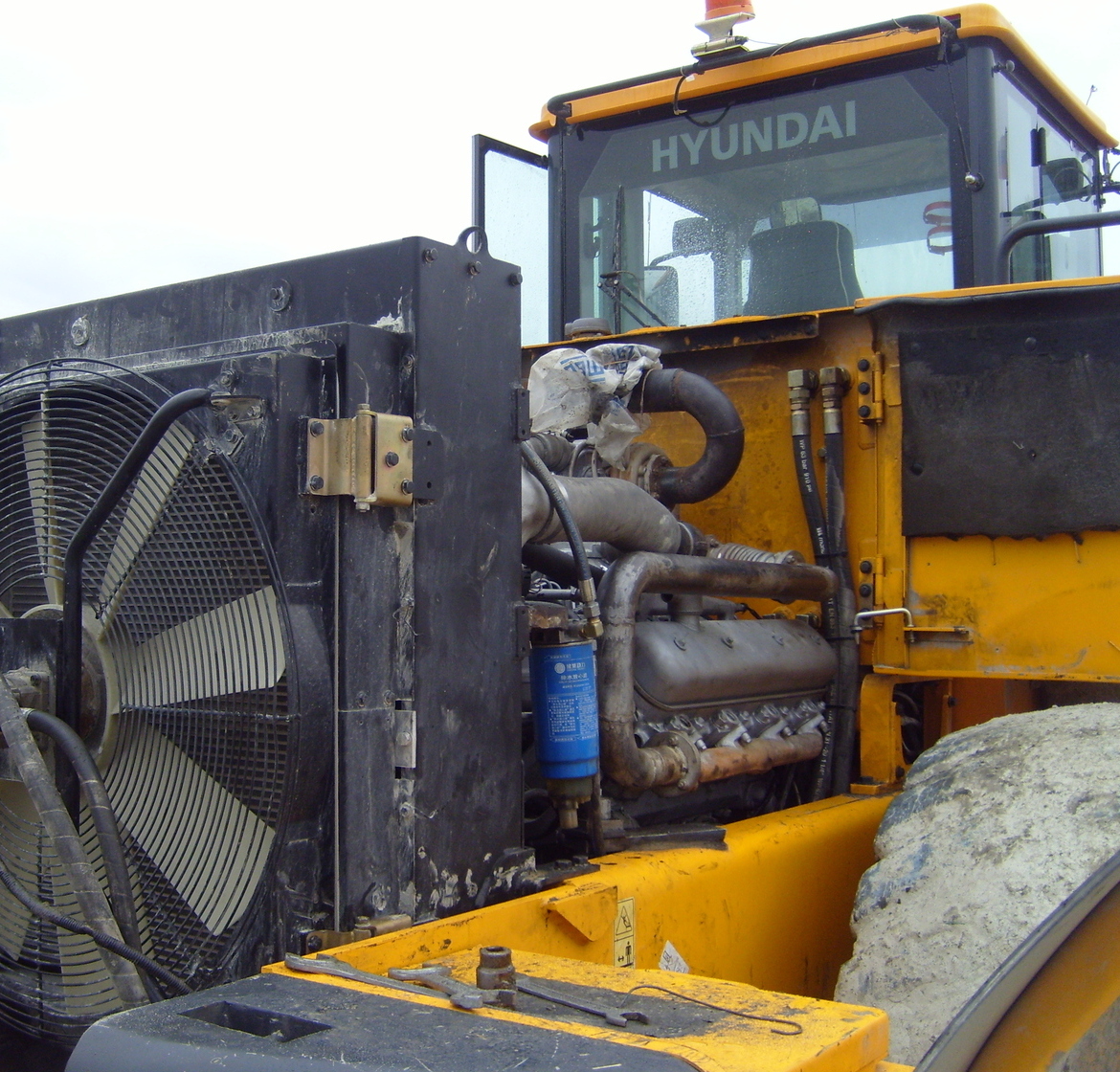 Замена переоснащение переоборудование погрузчика Hyundai HL770 с ЯМЗ 238Д1