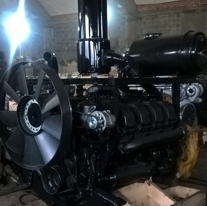 Замена переоснащение переоборудование установка отечественного двигателя на бульдозер Shantui SD32