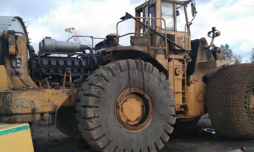 Замена переоснащение переоборудование установка отечественного двигателя на погрузчик Caterpillar 992В