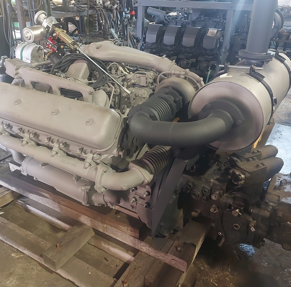 Переоборудование экскаватора Komatsu PC400 с ЯМЗ 7511 Замена переоснащение переоборудование установка отечественного двигателя на экскаваторе Komatsu PC400