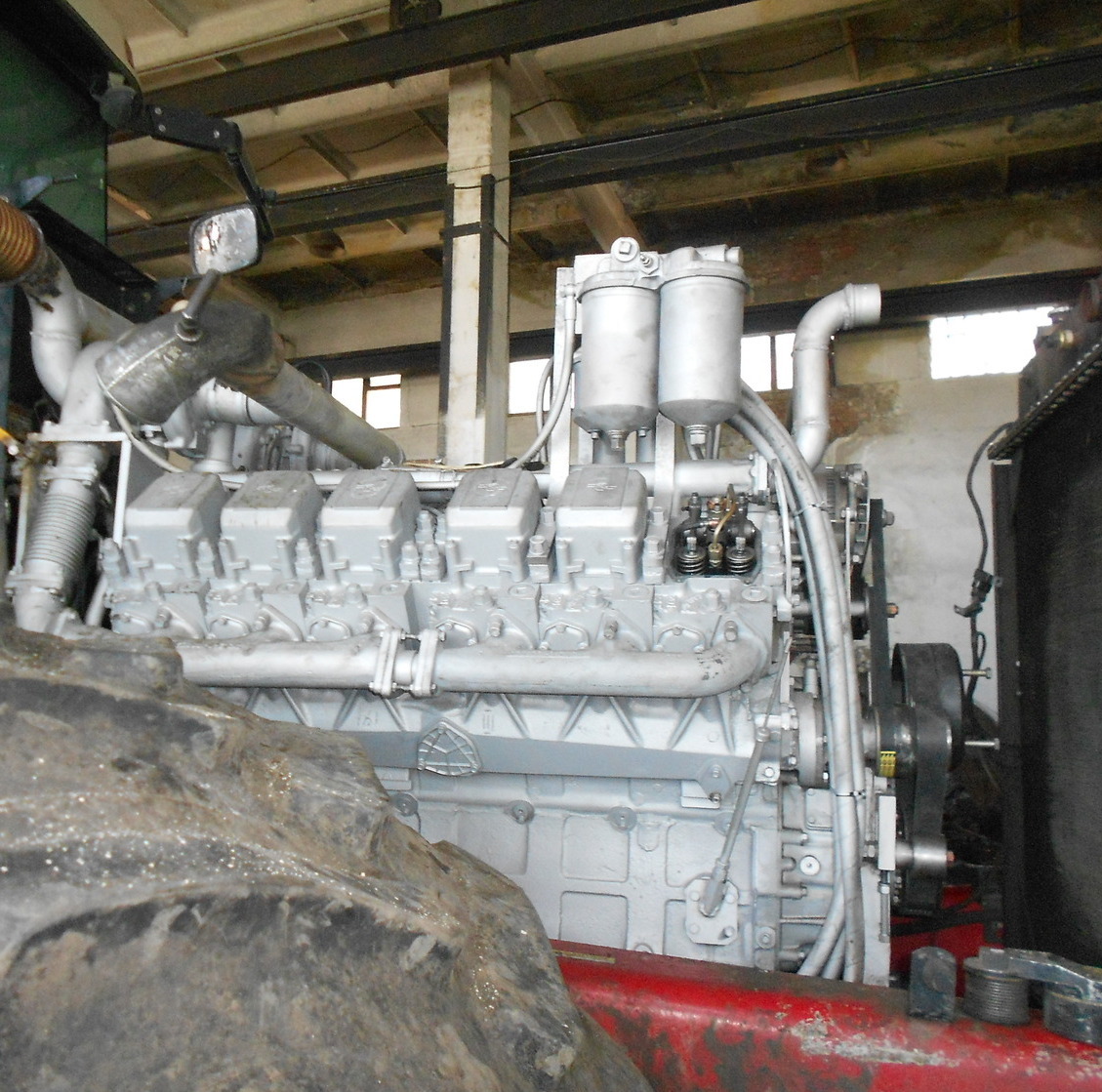 Замена переоснащение переоборудование трактора Buhler Versatile 535 с двигателем ЯМЗ 240 НМ2