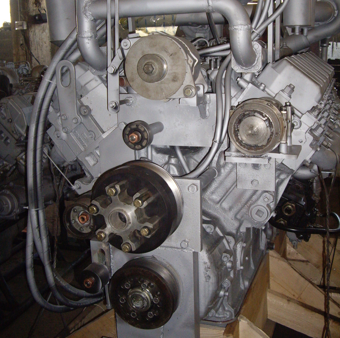 Замена переоснащение переоборудование трактора Buhler Versatile 535 с двигателем ЯМЗ 240 НМ2