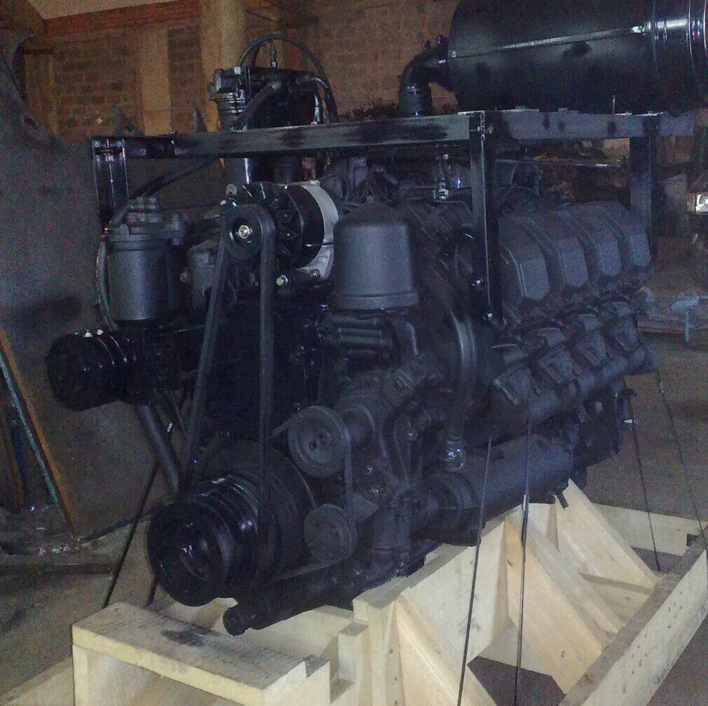 Замена переоснащение переоборудование бульдозера Komatsu D155А с ТМЗ 8481