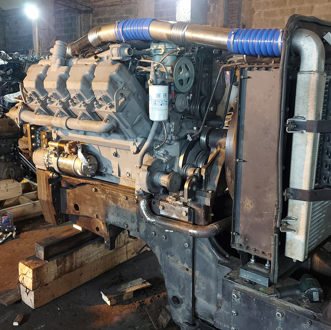 Замена переоснащение переоборудование трактора МТЗ 3022 с ЯМЗ 238 Д1