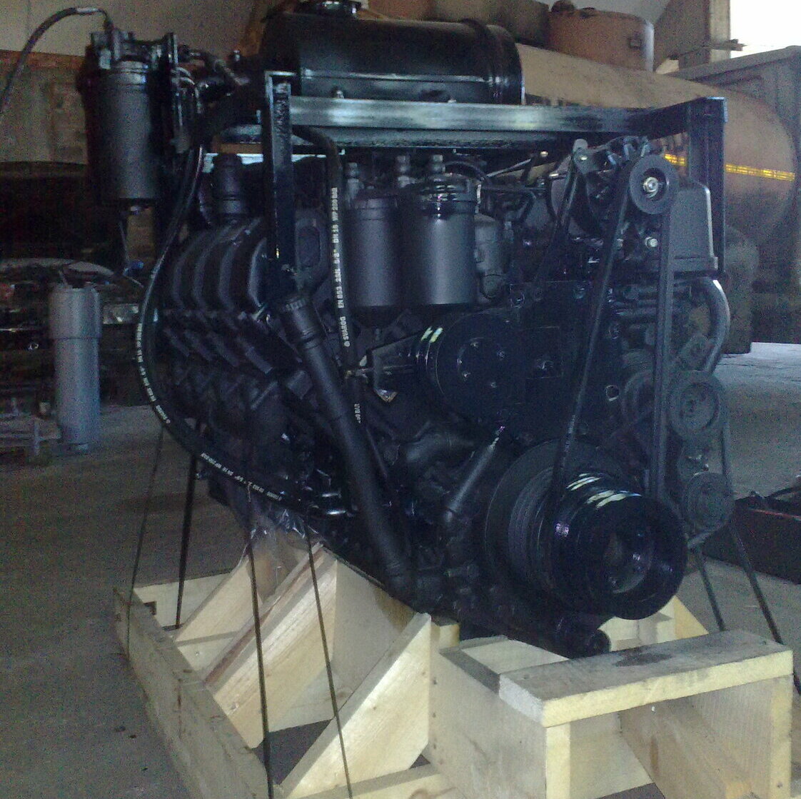 Замена переоснащение переоборудование бульдозера Komatsu D155А с ТМЗ 8481